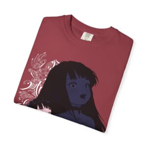 Eden The Lady In Red Anime Cover Unisex Garment-Dyed T-shirt - Image 15