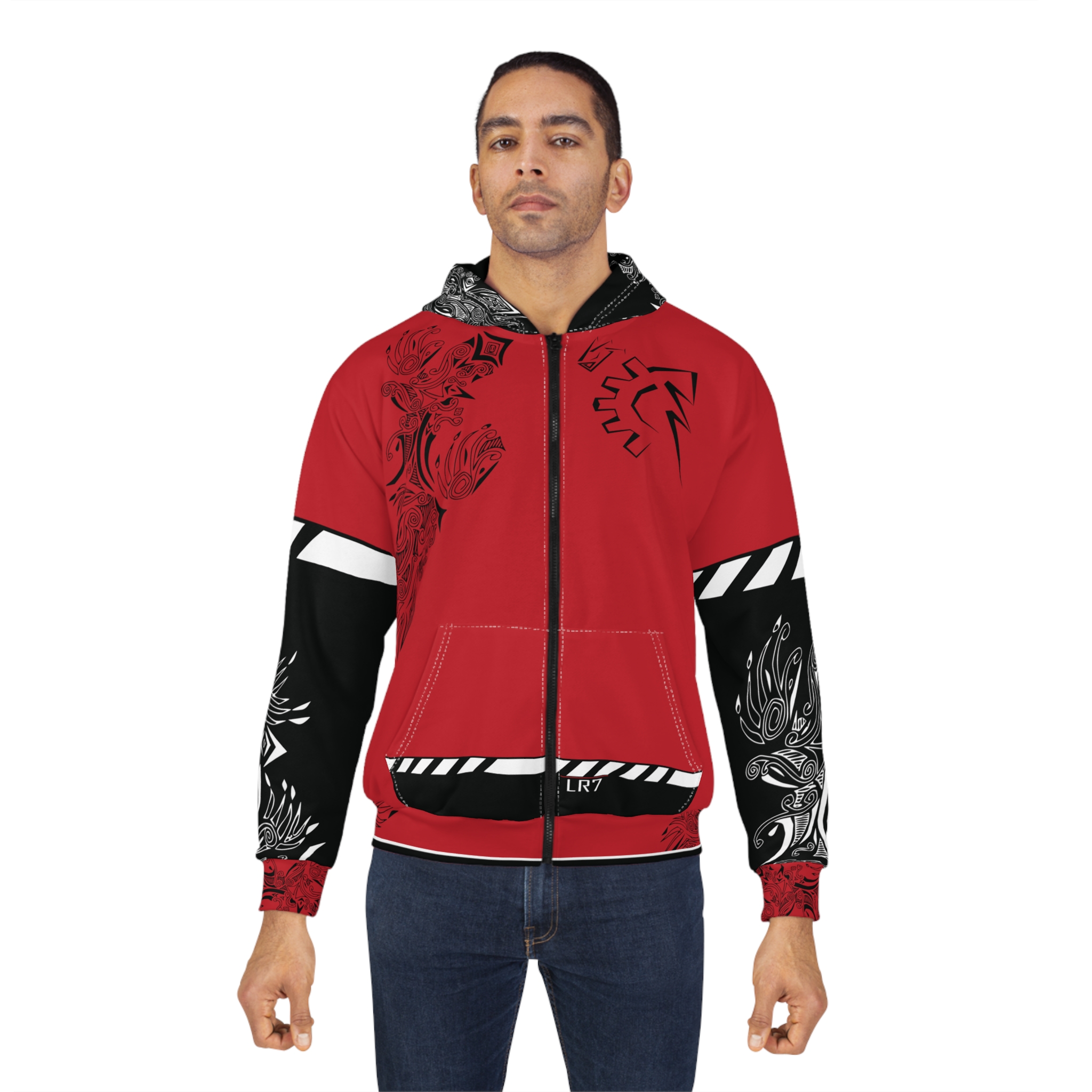 Code Red Unisex Zip Hoodie (AOP) - Image 4