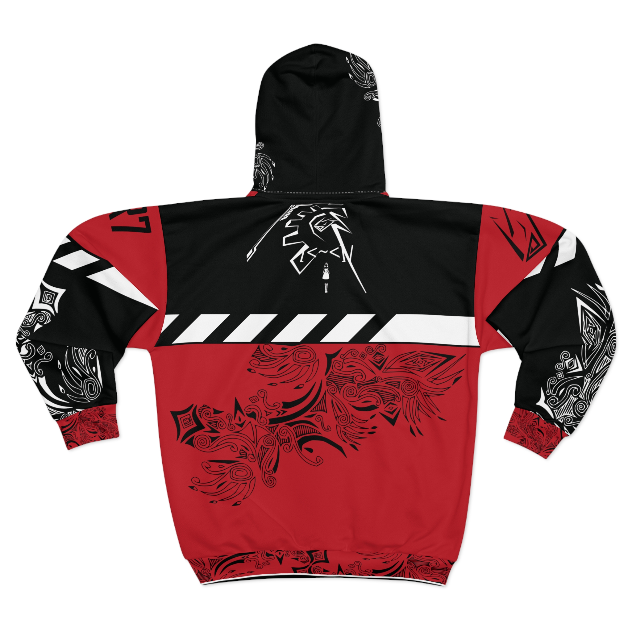 Code Red Unisex Zip Hoodie (AOP) - Image 2