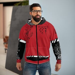 Code Red Unisex Zip Hoodie (AOP) - Image 3