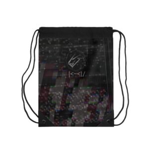 Crystal Black Drawstring Bag