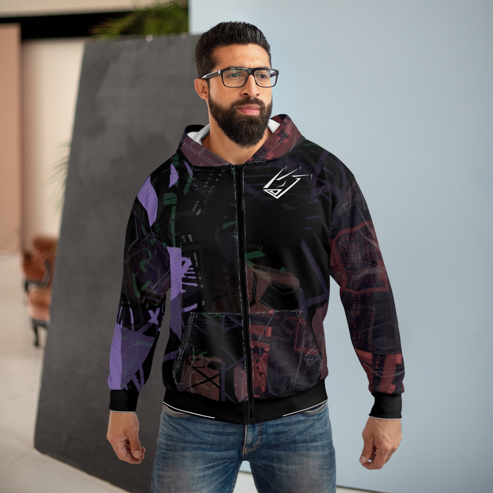 RPG Unisex Zip Hoodie (AOP) - Image 3